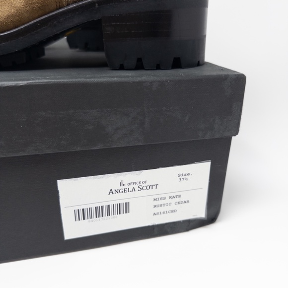 The Office of Angela Scott Ms. Kate Rustic Cedar Suede Sparkle Stretch 37.5 - Picture 8 of 8